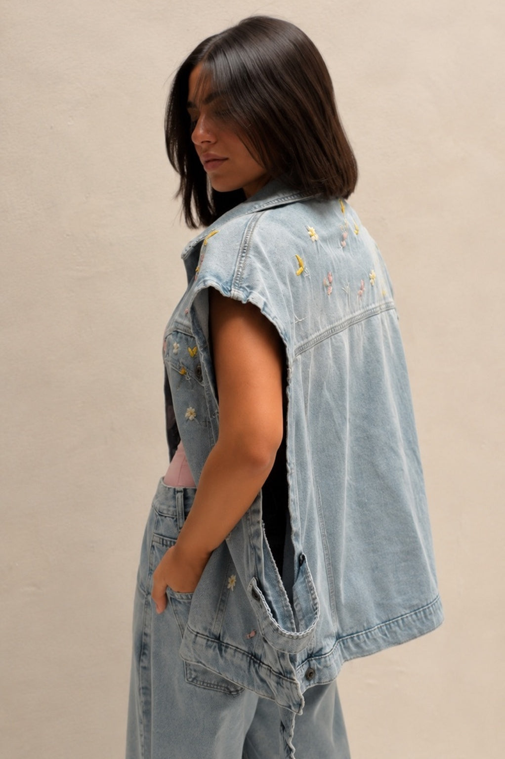 Flora Jeans Vest