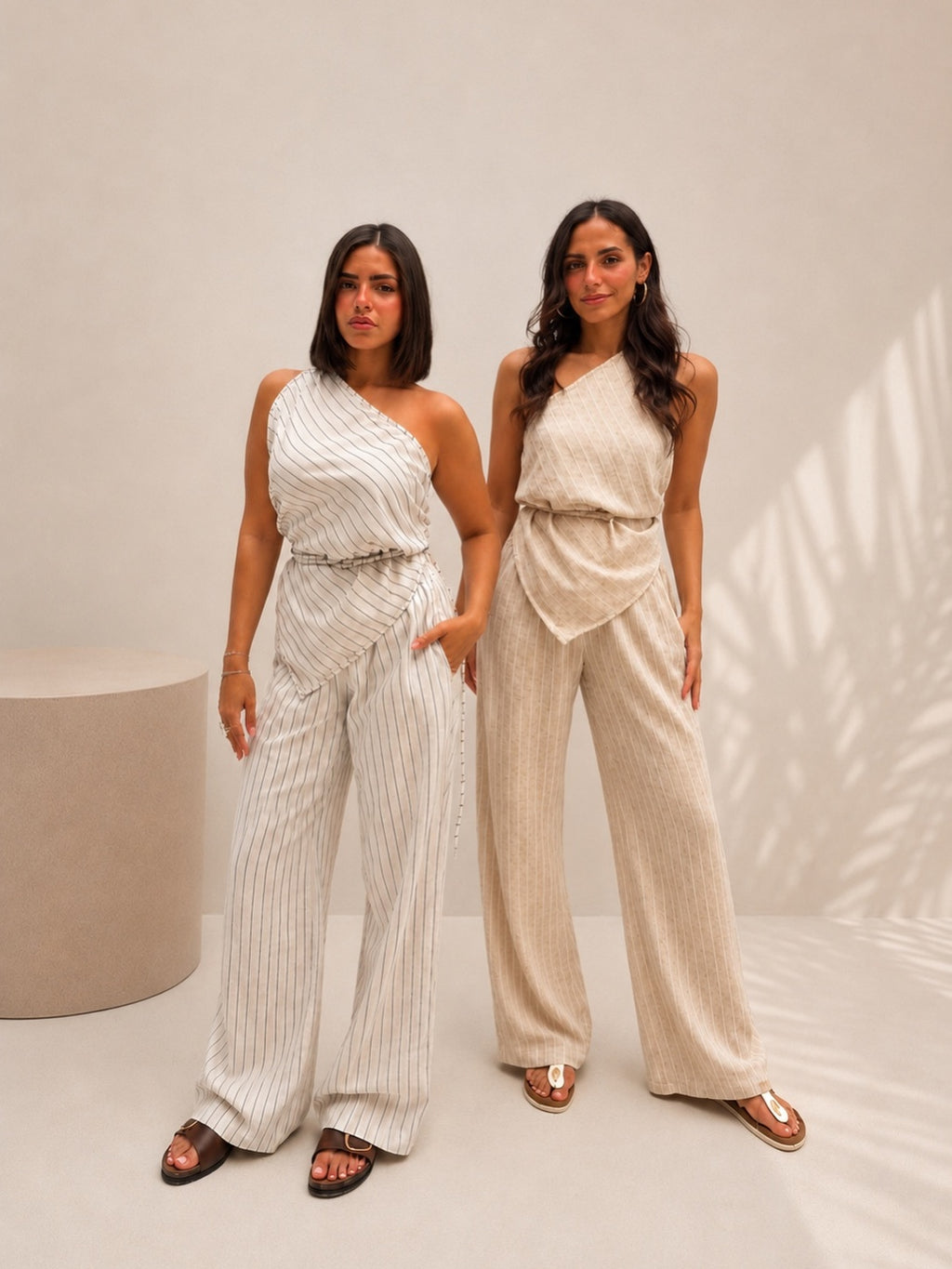 Asymmetrical Striped Set