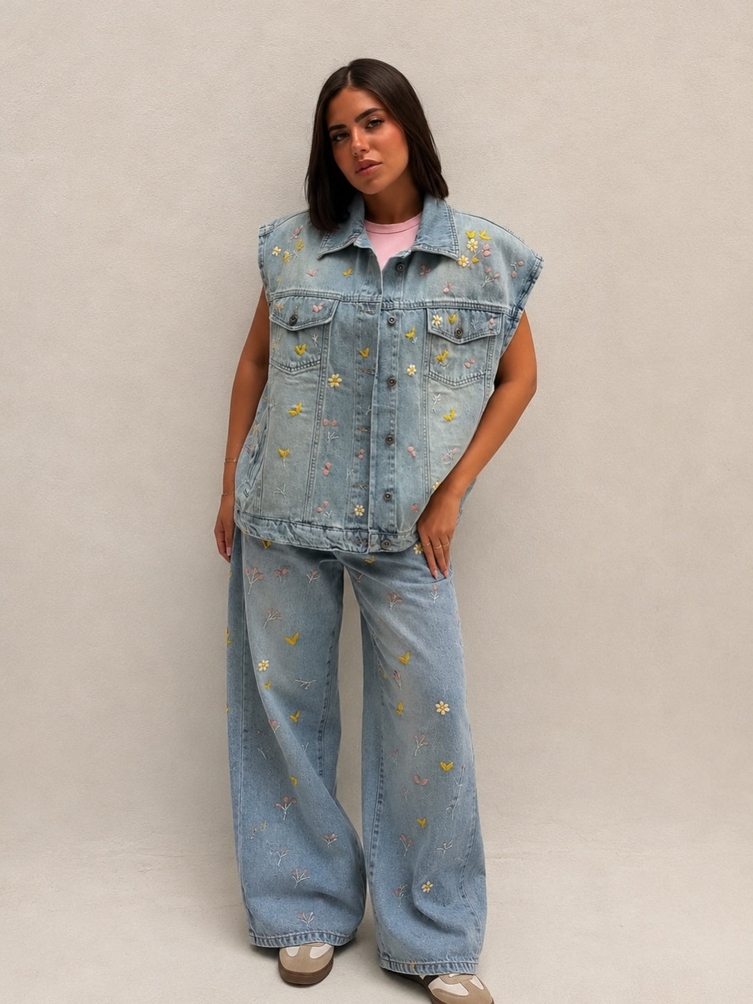 Flora Jeans Vest